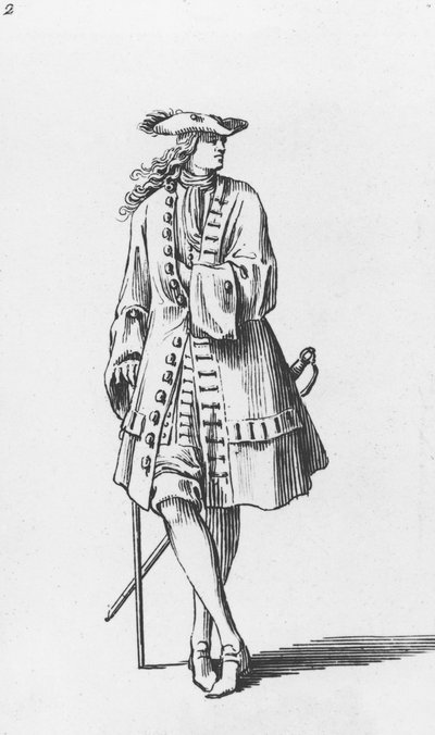 Male costume illustration by Sebastien I Le Clerc